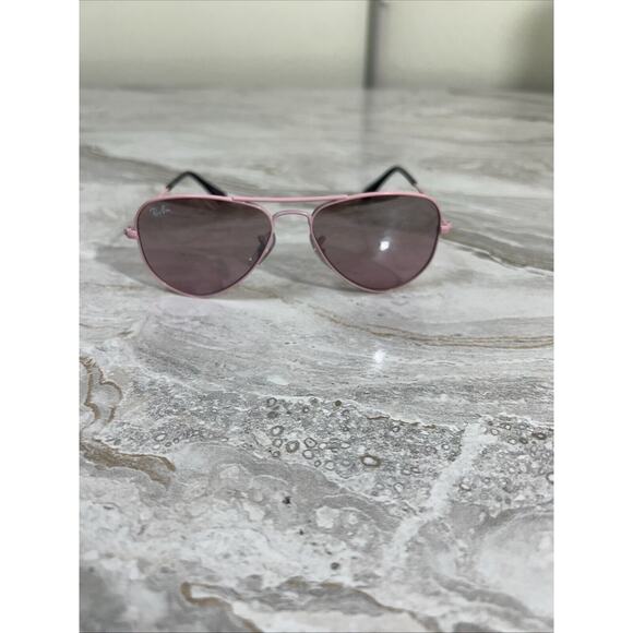 RAY-BAN JUNIOR RJ 9506S 249/4V Pink MIRRORED AUTHENTIC AVIATOR SUNGLASSES